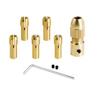 RGYBAO 6Pcs 0.5-3mm Small Electronic Drill Bit Collet Adapter Tool Set Fixture Clamp Multifunctional Electric Drill Adapter