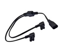 RGYBAO 90 Degree Right Angled IEC320C7 Power Splitter Cable Extension Wire IEC320 C8 Input for Efficient Space Saving Setsup Space Saving Power Cord