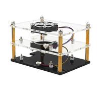 RGYBAO Acrylic Case for 5,with Cooling Fan and 4Pcs Coppers Heatsinks for 5 ActiveCoolers