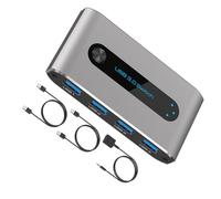 RGYBAO Computer USB Switcher 2 in 4 Out Effortless Sharing of Four Devices Perfect for Professional and Multiple Device Users Computer USB Switcher