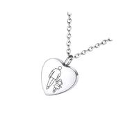 RGYBAO Customizable Rustless Heart Chain Waterproof Jewelry Present for Father Daughter Connection Periods Heart Charm Chain Present