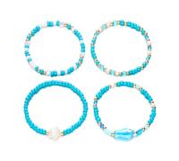 RGYBAO Handmade Ceramic Fish Beaded Bracelets With Seashells Accents Hot Day Beach Jewelry Stackable Stretch Gifts For Women