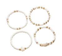 RGYBAO Handmade Ceramic Fish Beaded Bracelets With Seashells Accents Hot Day Beach Jewelry Stackable Stretch Gifts For Women