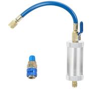 RGYBAO High Pressure A C Refrigerants Oil Injectors With 2oz Refillable Tanks 1/4 Thread For R134A & R 12 Refrigerants Systems