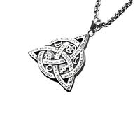 RGYBAO Mystical Triple Goddesses Trinitys Knot Necklace With Engraved Inspirational Word And Mystics Symbols Alloy Accessory