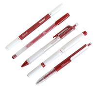 RGYBAO Pack of 5 0.5mm Quiet Clicks Gel Pen Quick Drying Inks Smooth Writing For Study Office Exams Comfortable Grip Design