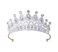 RGYBAO Rhinestone Crystal Adjustable Silver Bridal Crown for Weddings, Proms, and Pageant Activities Hair Accessory
