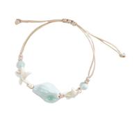 RGYBAO Sea Theme Ceramic Star Fish Conch Braided Bracelet Lightweight Handchain Jewelry For Women Party Daily Wear Accessory