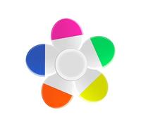 RGYBAO Stress Relief Spinner Highlighter Pen 5 Color Fluorescent Highlighter Marker Pen for Note Taking Color Coding Journaling
