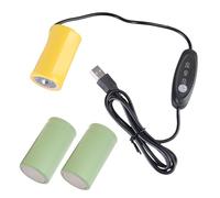 RGYBAO USB 5V2A to 1.5V 3V 4.5V D Fake Battery Elimination Cable Power Adapter Cord Replace for 1-3pcs 1.5V LR20 D Batteries