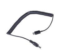 RGYBAO USB C to DC5.5mmx2.5mm Power Cable Spring Cord with 5V/9V/12V Output Optional for Routers Fan and More Devices