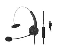 RGYBAO USB Computer Headsets With Microphone For Laptop PC 3.5mm Corded Stereo Call Center Headsets With Microphone Noise Cancel Noise Canceling Headset
