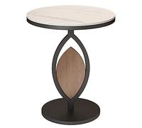 RGZFYH Mesa auxiliar 40/45cm Round Side Table for Living Room Solid Marble Top End Table Modern Coffee Table w/Metal Legs Tall Sofa Table for Small Space Hallway Office sofa