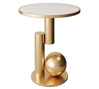 RGZFYH Mesa Creative Slate Coffee Table 21.7 Inch Height Sofa Side Table Metal Frame Modern Minimalist Round Nightstand for Living Room Bedroom centro