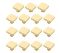 RGZFYH Pulls 15 Pcs Ceramic Knobs Square Shape Pull Handle Cabinet Door 32mm Single Hole Drawer Hardware for Wardrobe Cupboard Locker Tiradores(Beige)
