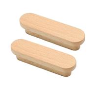 RGZFYH Pulls 2 Pack Natural Wooden Drawer Pulls Classic Antique Cabinet Knob Handles for Furniture, Kitchen, Dresser, Wardrobe, Door, Office Tiradores(Beech Color,64mm)