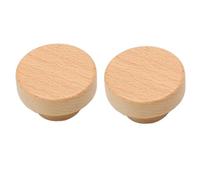 RGZFYH Pulls 2 Pack Natural Wooden Drawer Pulls Classic Antique Cabinet Knob Handles for Furniture, Kitchen, Dresser, Wardrobe, Door, Office Tiradores(Beech Color,D40mm)