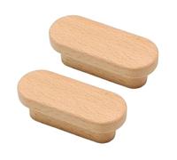 RGZFYH Pulls 2 Pack Natural Wooden Drawer Pulls Classic Antique Cabinet Knob Handles for Furniture, Kitchen, Dresser, Wardrobe, Door, Office Tiradores(Beech Color,32mm)