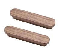 RGZFYH Pulls 2 Pack Natural Wooden Drawer Pulls Classic Antique Cabinet Knob Handles for Furniture, Kitchen, Dresser, Wardrobe, Door, Office Tiradores(Walnut Color,96mm)