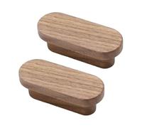 RGZFYH Pulls 2 Pack Natural Wooden Drawer Pulls Classic Antique Cabinet Knob Handles for Furniture, Kitchen, Dresser, Wardrobe, Door, Office Tiradores(Walnut Color,32mm)