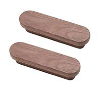 RGZFYH Pulls 2 Pack Natural Wooden Drawer Pulls Classic Antique Cabinet Knob Handles for Furniture, Kitchen, Dresser, Wardrobe, Door, Office Tiradores(Walnut Color,64mm)