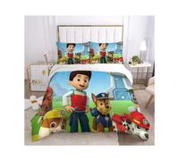 (RH-00001, 135*200cm two-piece set) Three-piece quilt cover printed bedding 3D digital four-piece set Paw Patrol