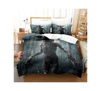 (RH-00002, 260*220cm three-piece set) Stranger Things three-piece 3D digital printed quilt cover and pillowcase set