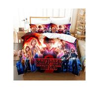 (RH-00004, 135*200cm two-piece set) Stranger Things three-piece 3D digital printed quilt cover and pillowcase set