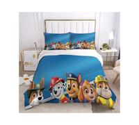 (RH-00004, 260*220cm three-piece set) Three-piece quilt cover printed bedding 3D digital four-piece set Paw Patrol