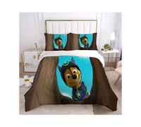 (RH-00008, 135*200cm two-piece set) Three-piece quilt cover printed bedding 3D digital four-piece set Paw Patrol