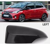 RH LH Side Wing Mirror Cover Compatible with For Toyota For Yaris 2012 2020 ABS Plastic Rear View Mirror Replacements (Black-L)