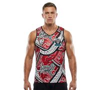 RH MMVII Mens Summer Beach Vest Singlet Taiaha Fighting Maoris Patagonia Gauchos Osaka Super Sumos Long Bay Lions Bondi Beach Marlins (UK, Alpha, S, Regular, Regular, Maoris)
