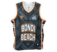 RH MMVII Summer Beach Rugby Basketball Vest Singlet Taiaha Fighting Maoris Patagonia Gauchos Osaka Super Sumos Long Bay Lions Bondi Beach Marlins (UK, Alpha, 3XL, Regular, Regular, Marlins)
