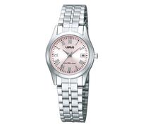 RH731BX9 Ladies Silver Bracelet Watch with Pink MOP Dial, Date Window, Roman Numerals & Dagger Hands