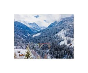 Rhaetian Railway on the Langwies Viaduct，Puzzle 1000 Piece Jigsaw Puzzles for Adults, Classic Puzzle Difficult Puzzle for Kids Teenagers Educational Game Toys Gift for Home Travel（50x70cm）-AU68