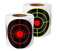 RHAIQBVC 2 Roll Splatter Target Stickers 75mm Self Adhesive Yellow Red Bullseye Target Paper for Shooting Range Practice and Archery Bow Training