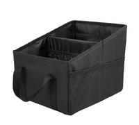 RHAIQBVC Car Seat Organizer Car Organiser Back Seat Large Capacity Folding Automotive Passenger Seats and Backseat Storage Caddy with 4 Cup Holder for Trunk Water Bottle Umbrella Sunglasses