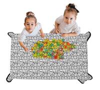 RHAIQBVC DIY Coloring Blanket, 114x146cm Washable Coloring Blanket,Color Your Own Throw Blankets for Adults, Creative Personalized Art Project, Soft Cozy Drawing Throw Home Bedroom Decor Ideal(E)