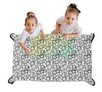 RHAIQBVC DIY Colouring Blanket, 114x146cm Washable Coloring Blanket,Color Your Own Throw Blankets for Adults, Creative Personalized Art Project, Soft Cozy Drawing Throw Home Bedroom Decor Ideal(B)