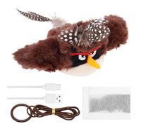 RHAIQBVC Flapping Bird Cat Toy, Interactive Toys for Cats, Realistic Chirping Cats Toy with Catnip,USB Rechargeable Flapping Bird Sparrow for Indoor Kittens to Play Bite Chew and Kick(Style A)