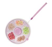 RHAIQBVC Kids Snack Spinner Toddler Spinner Snacks Box with 5 Compartments and Lid 18cm Hand Strap Portable Food Serving Tray Divided Kids Snack Container for Candy Nut Picnic Travel (Purple)