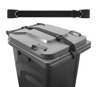 RHAIQBVC Wheelie Bin Lid Rubber Lock Strap 2Pcs Double Claw Trash Can Lock Strap Adjustable Outdoor Garbage Bin Security Straps No Drilling for 20 to 96 Gallon Trash Bins