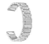 RHAIYAN 20mm 22mm Diamond Strap Compatible With Garmin Venu 2 Move 3 Active S Forerunner 55 245 645 Vivoactive 4 Bracelet Women's Jewelry Wrist Band Specific ( Color : Silver , Size : For Garmin V