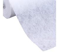 Rhapsew Lightweight Fusible Iron-On Interfacing Fabric - 150cm Wide - White, Black, Charcoal - Polyester for Dressmaking, Crafts -1.25 Metres Long Multiples Sent As Continuous Lengths (White)