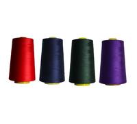 Rhapsew Overlocking Thread Cones - 4 x 5000m | Assorted Sets | Polyester Overlocker Thread for Serger & Sewing Machines | Tailoring, Dressmaking & Repairs (Dark Colours)