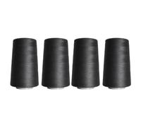 Rhapsew Overlocking Thread Cones - 4 x 5000m | Strong Polyester Thread for Overlock & Sewing Machines | Multicolour, Red, Blue, White, Black | Tailoring & Dressmaking (A47)