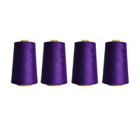 Rhapsew Overlocking Thread Cones - 4 x 5000m | Strong Polyester Thread for Overlock & Sewing Machines | Multicolour, Red, Blue, White, Black | Tailoring & Dressmaking (A98)