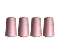 Rhapsew Overlocking Thread Cones - 4 x 5000m | Strong Polyester Thread for Overlock & Sewing Machines | Multicolour, Red, Blue, White, Black | Tailoring & Dressmaking (A55)