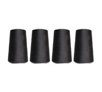 Rhapsew Overlocking Thread Cones - 4 x 5000m | Strong Polyester Thread for Overlock & Sewing Machines | Multicolour, Red, Blue, White, Black | Tailoring & Dressmaking (A78)