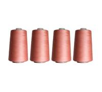 Rhapsew Overlocking Thread Cones - 4 x 5000m | Strong Polyester Thread for Overlock & Sewing Machines | Multicolour, Red, Blue, White, Black | Tailoring & Dressmaking (A224)